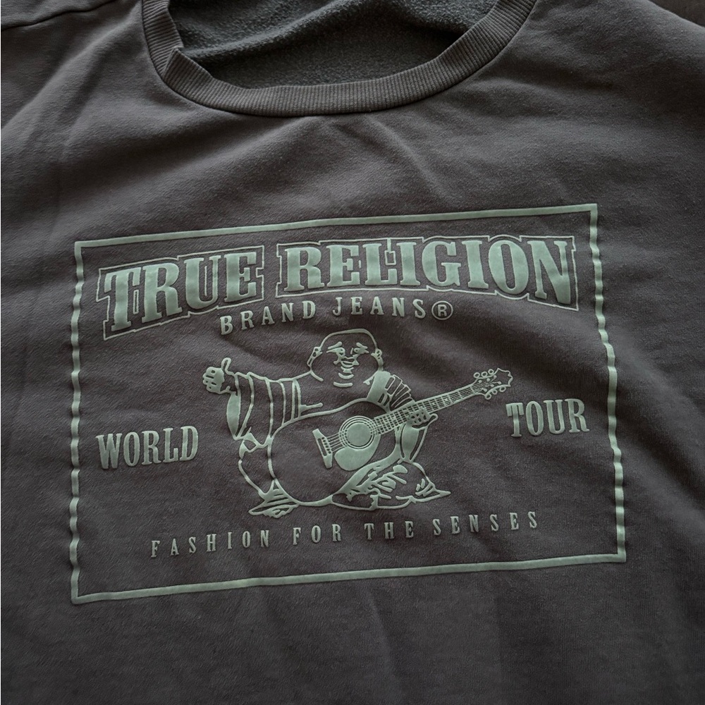 True Religion Men's Black Long Sleeve Tee